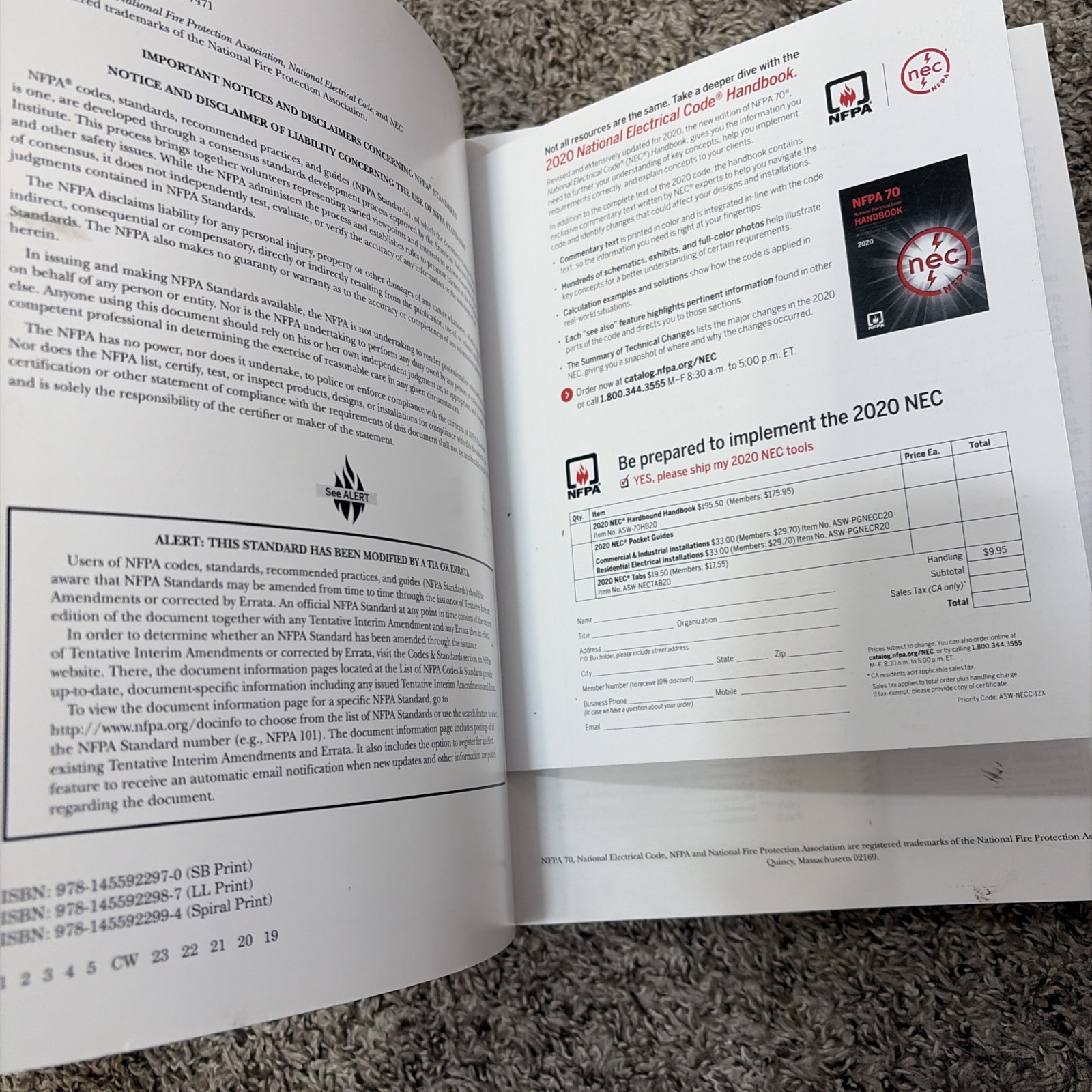 NFPA 70, National Electrical Code, 2020-9781455922970, Very Good