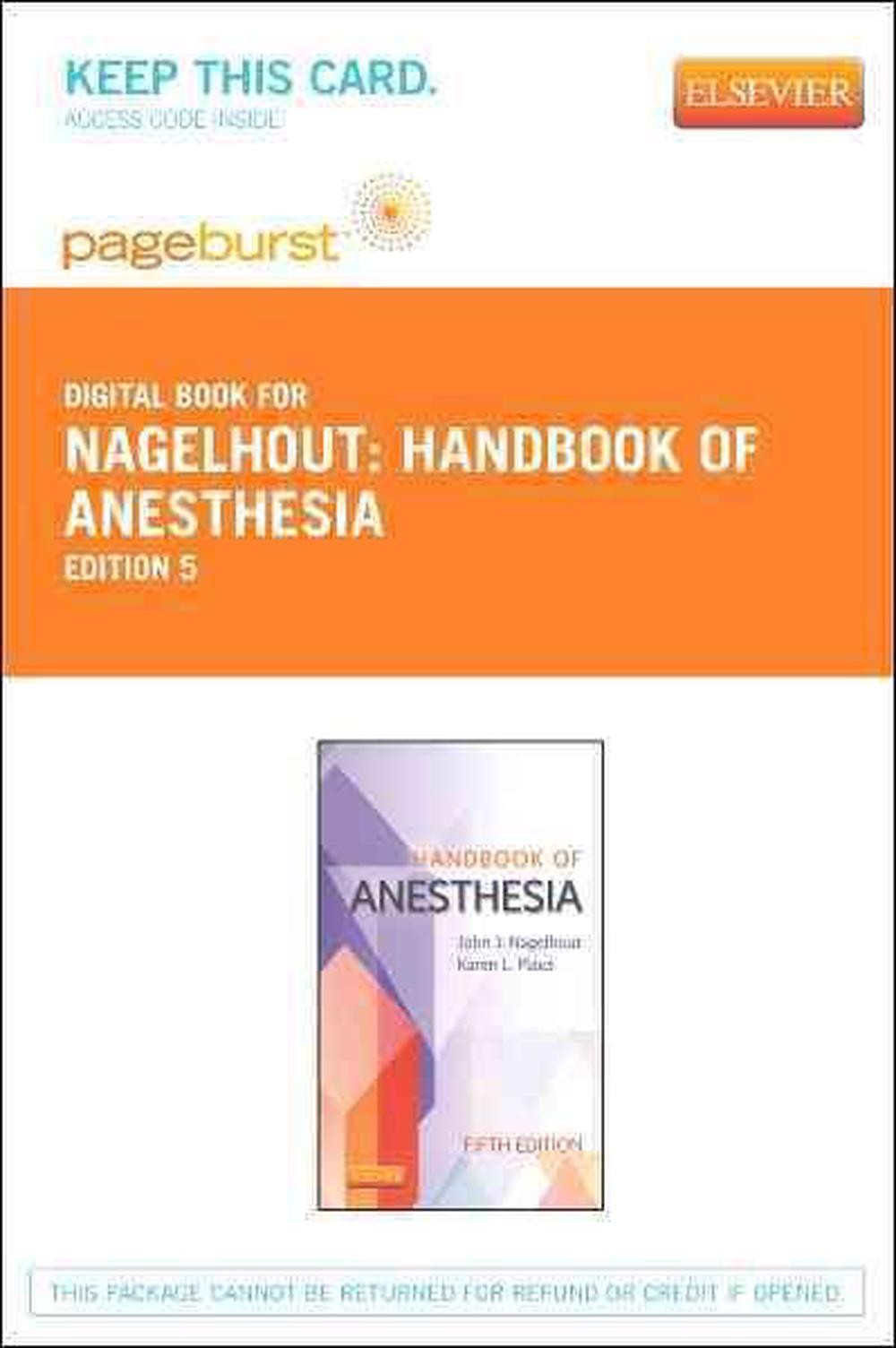 Handbook of Anesthesia – Pageburst E-Book on Vitalsource (Retail Access Card) by