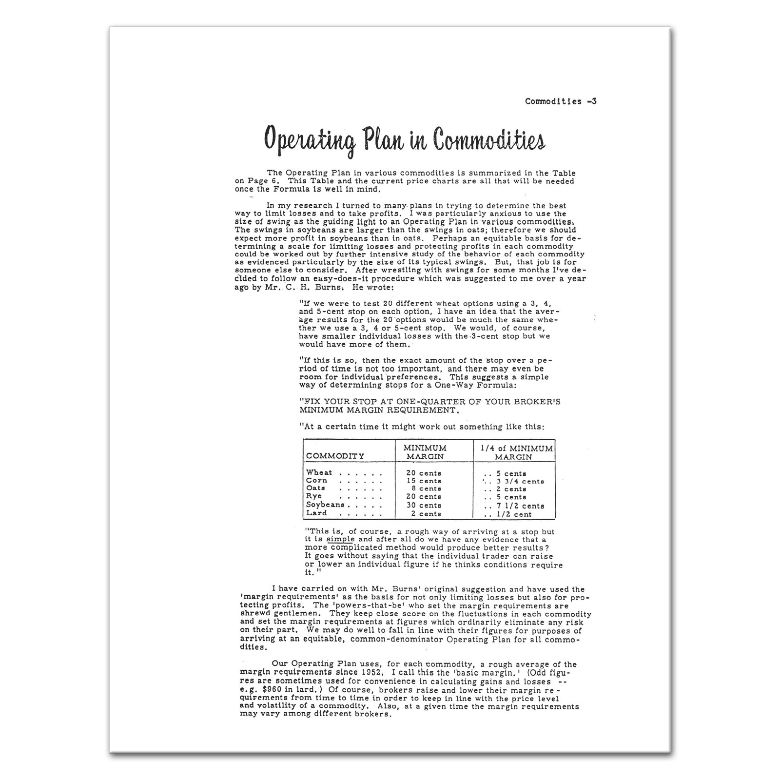 (1957) ONE-WAY FORMULA for Trading in Stocks and Commodities by William Dunnigan