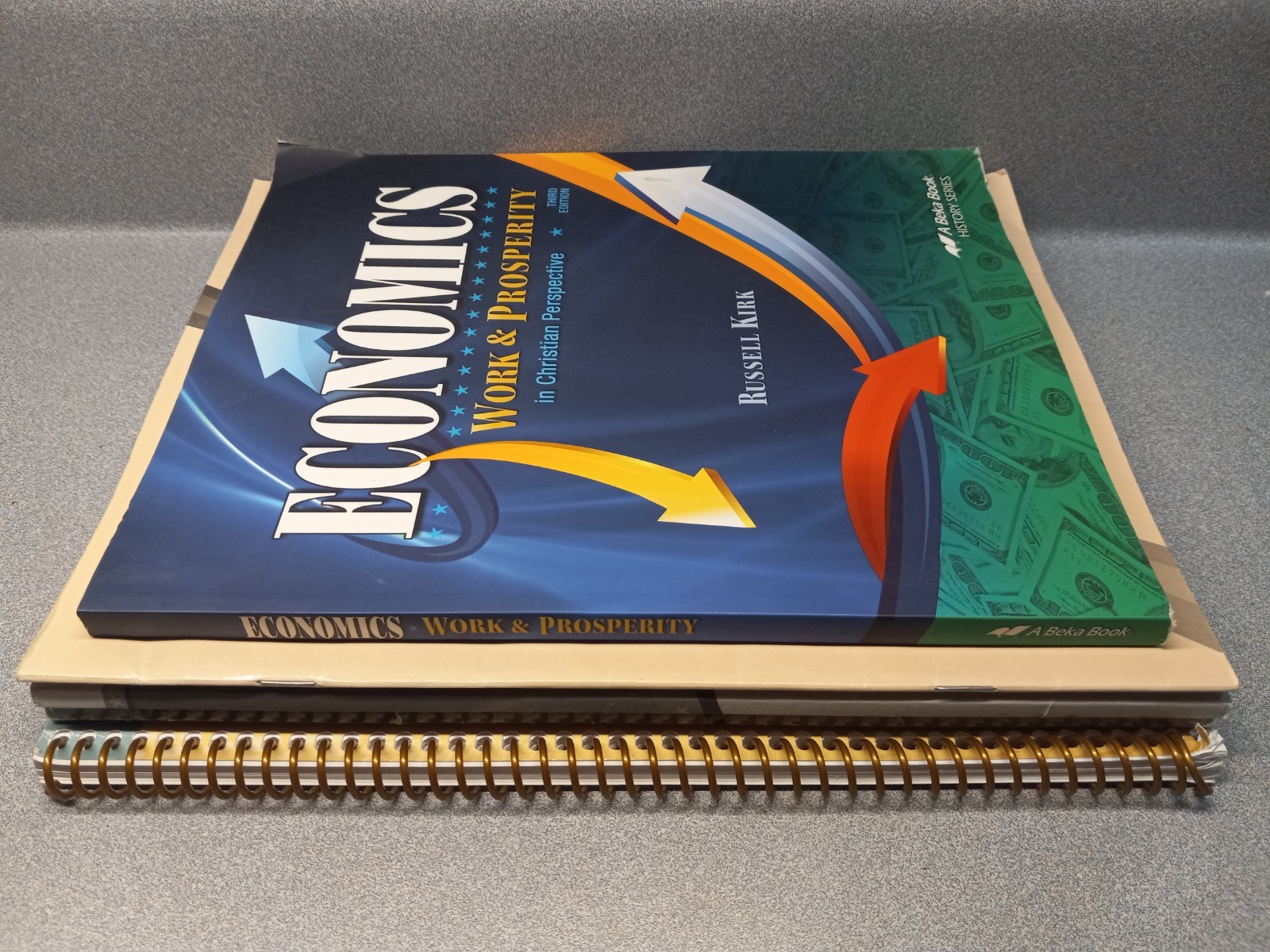 A Beka Book Homeschool 12th Grade Economics Work & Prosperity Curriculum Kit.