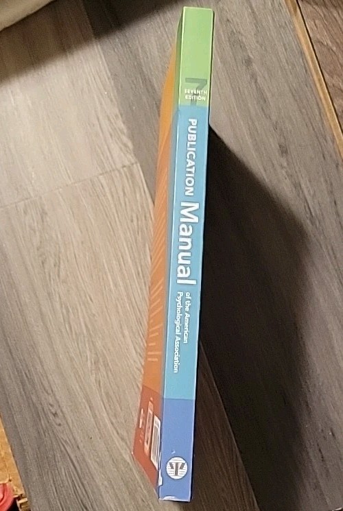 Publication Manual (Official) 7th Edition of the American Psychological…