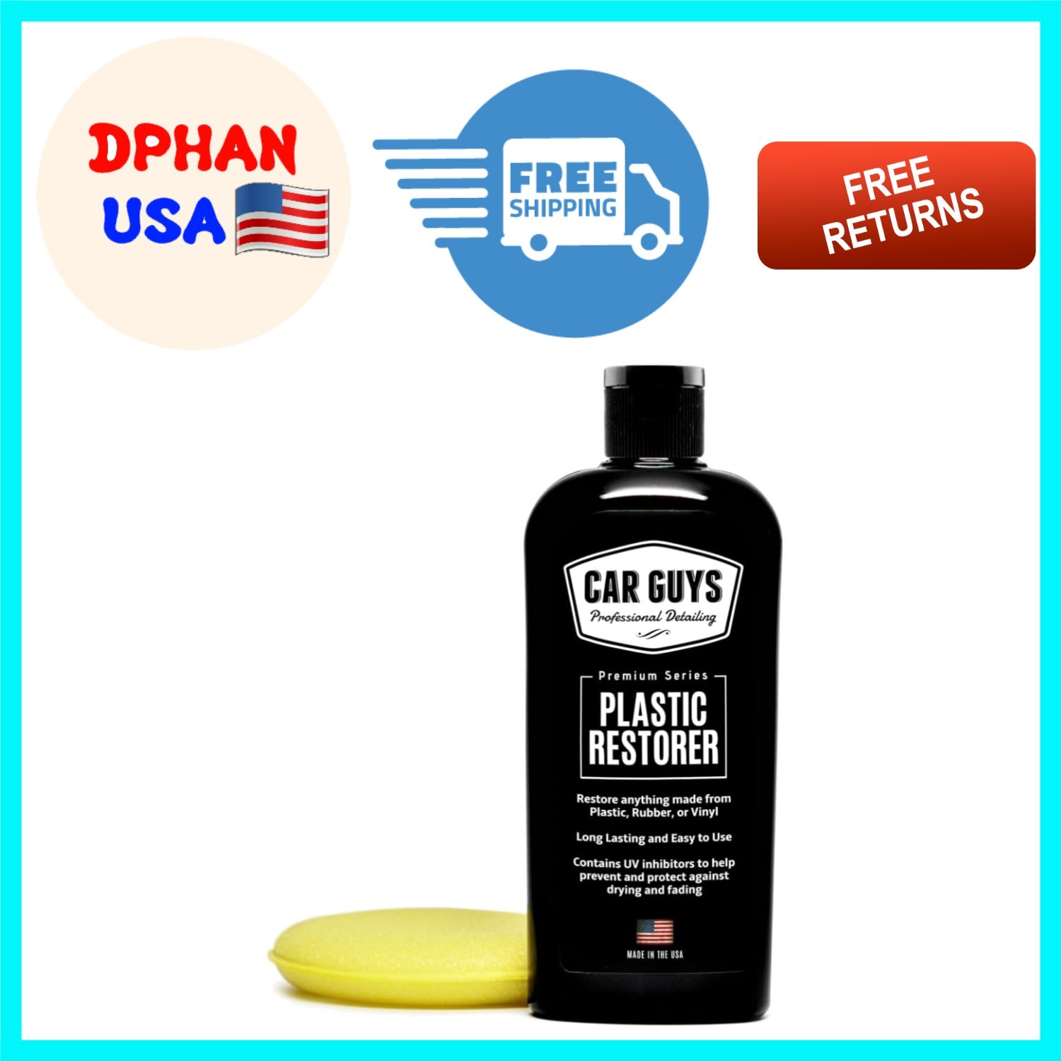 Ultimate Plastic Restorer – Long-Lasting, Water-Repellent Detailing Kit (8 Oz)