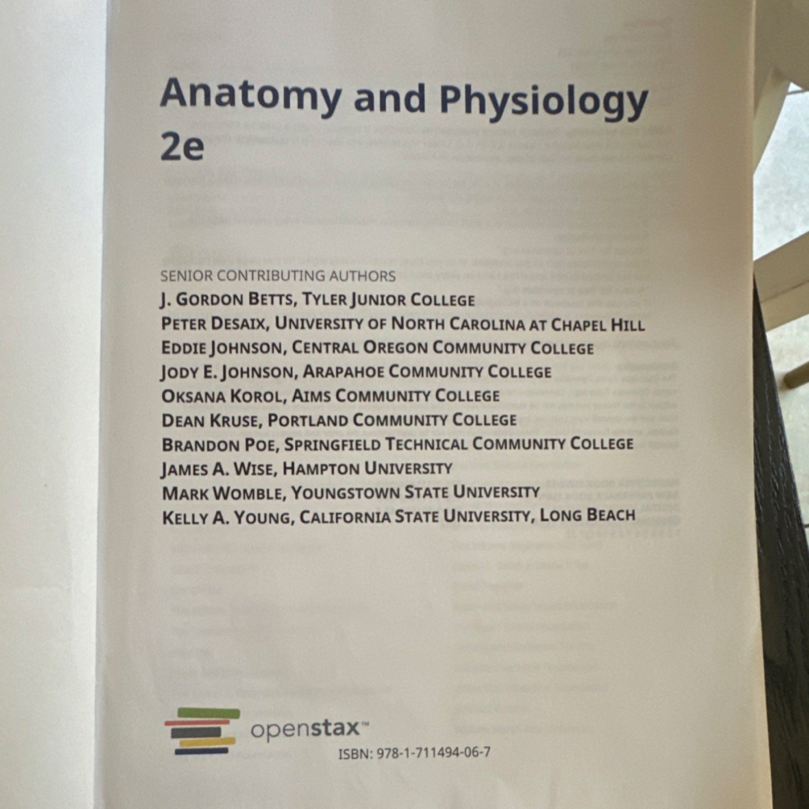 OpenStax Anatomy and Physiology 2e Textbook Paperback ISBN 978-1-711494-06-7