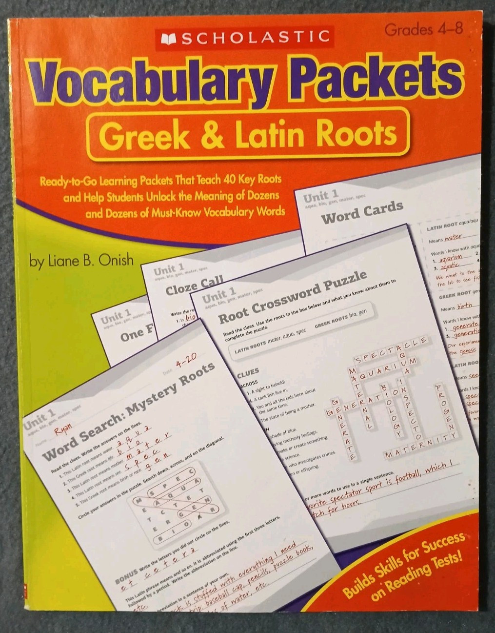 Scholastic Vocabulary Packets: Greek and Latin Roots – Grades 4-8