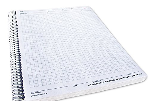 Spiral Bound Carbonless Lab Notebook 200 Pages with Graph Paper and Safety Rules