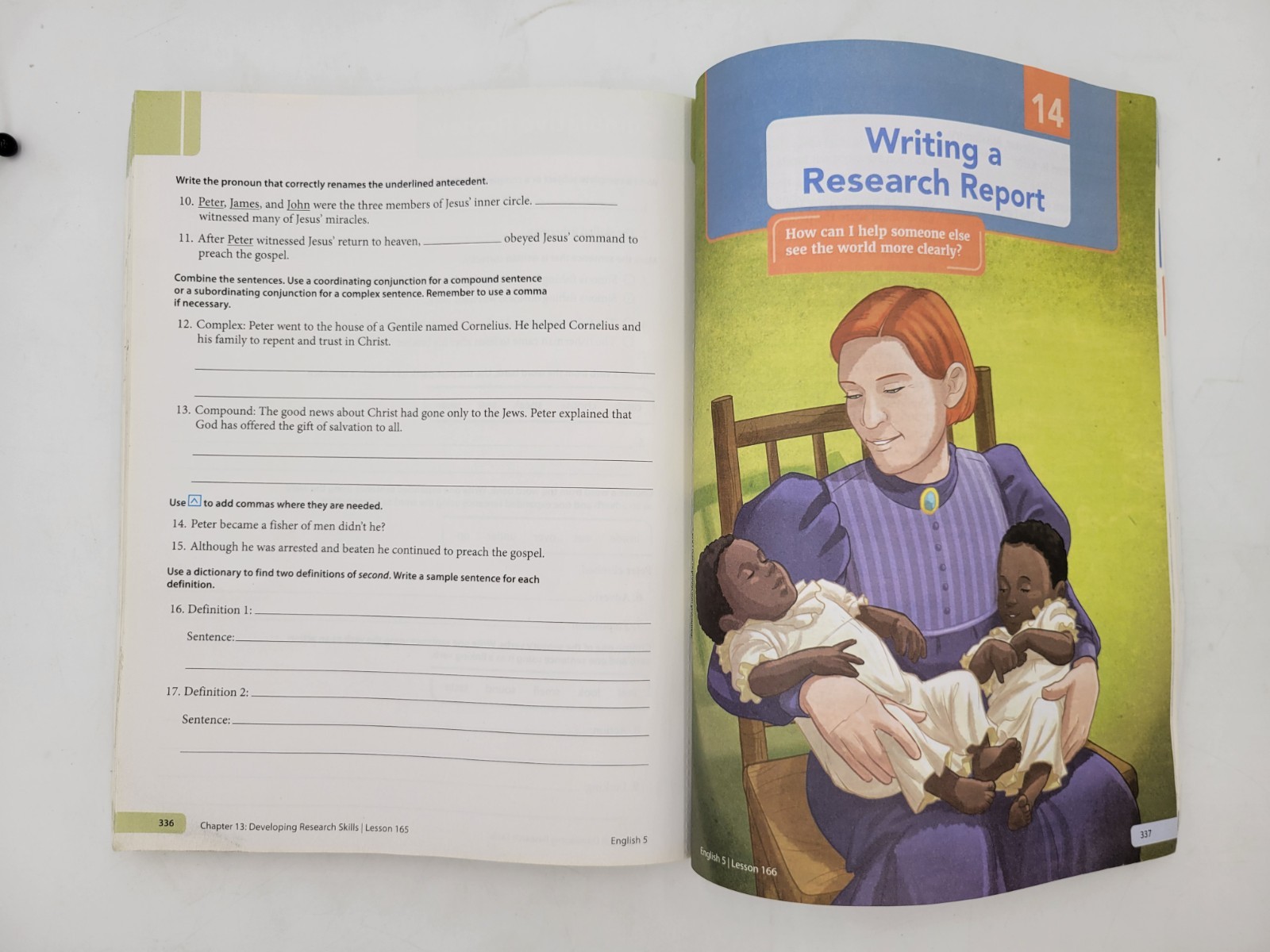 BJU Press English 5 Worktext (3rd edition) 532432 Paperback WITH WRITING