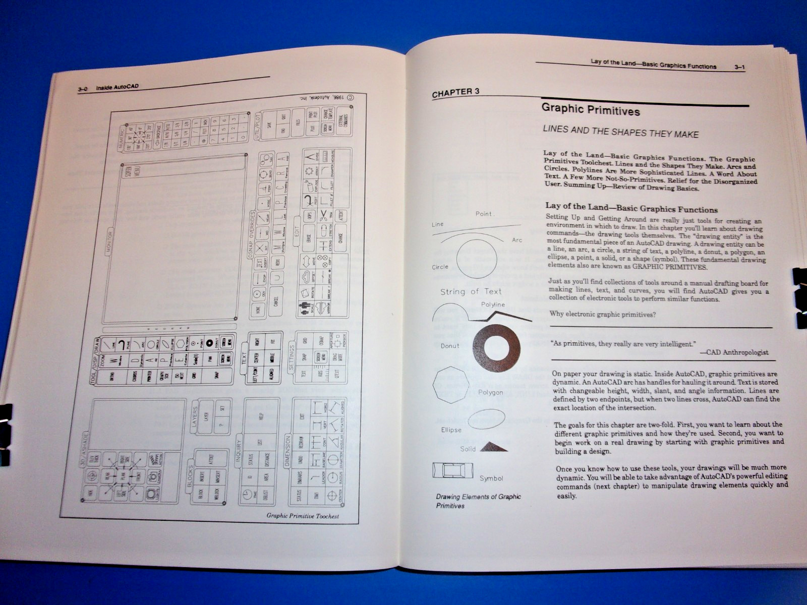 Vintage, Inside AutoCAD, 1988, 4th Edition, by D. Raker and H. Rice