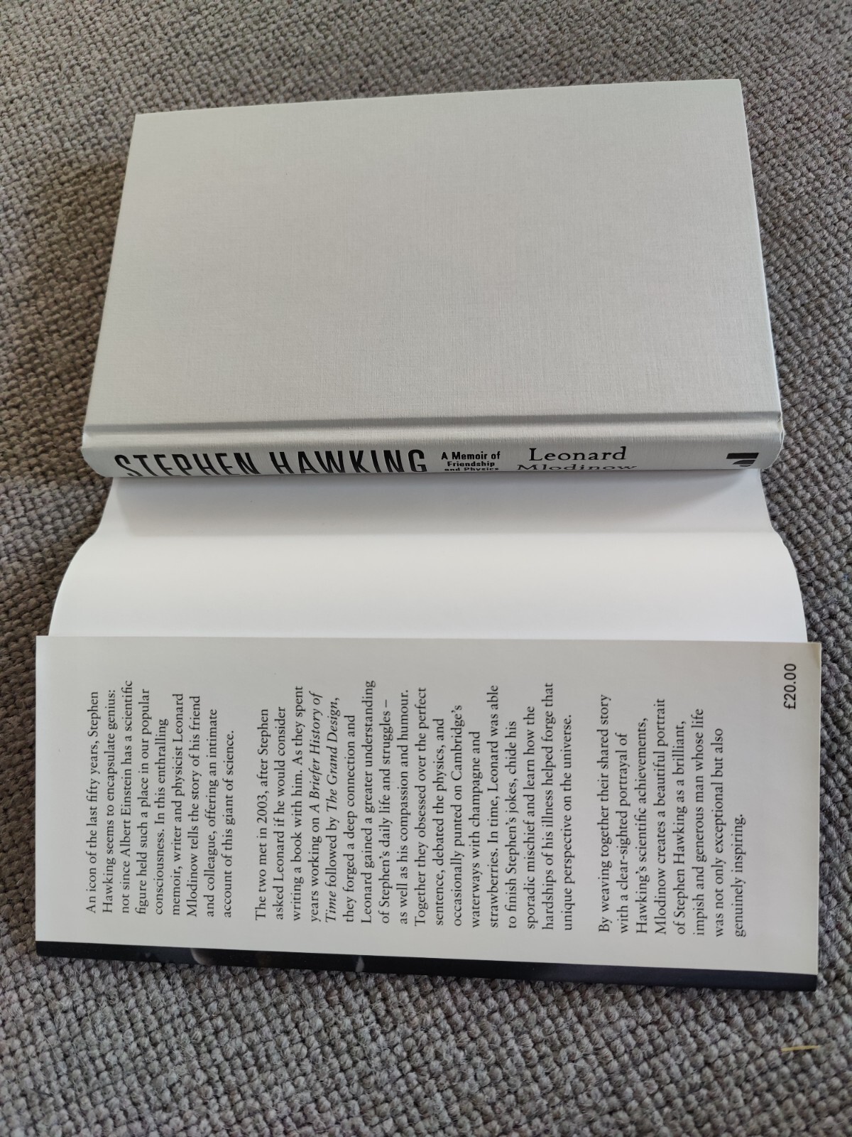 Stephen Hawking A Memoir Of Friendship & Physics 2020 Leonard Mlodinow