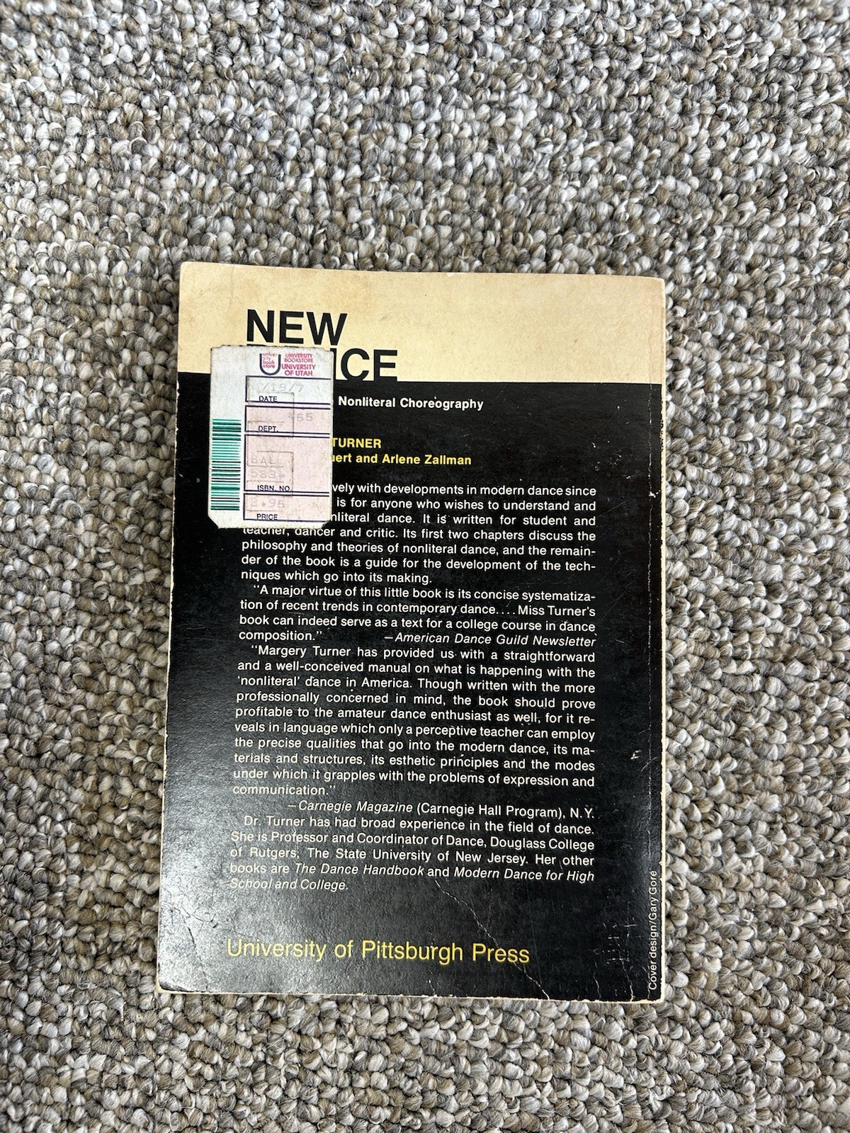 New Dance Margery J. Turner APPROACHES TO NONLITERAL CHOREOGRAPHY