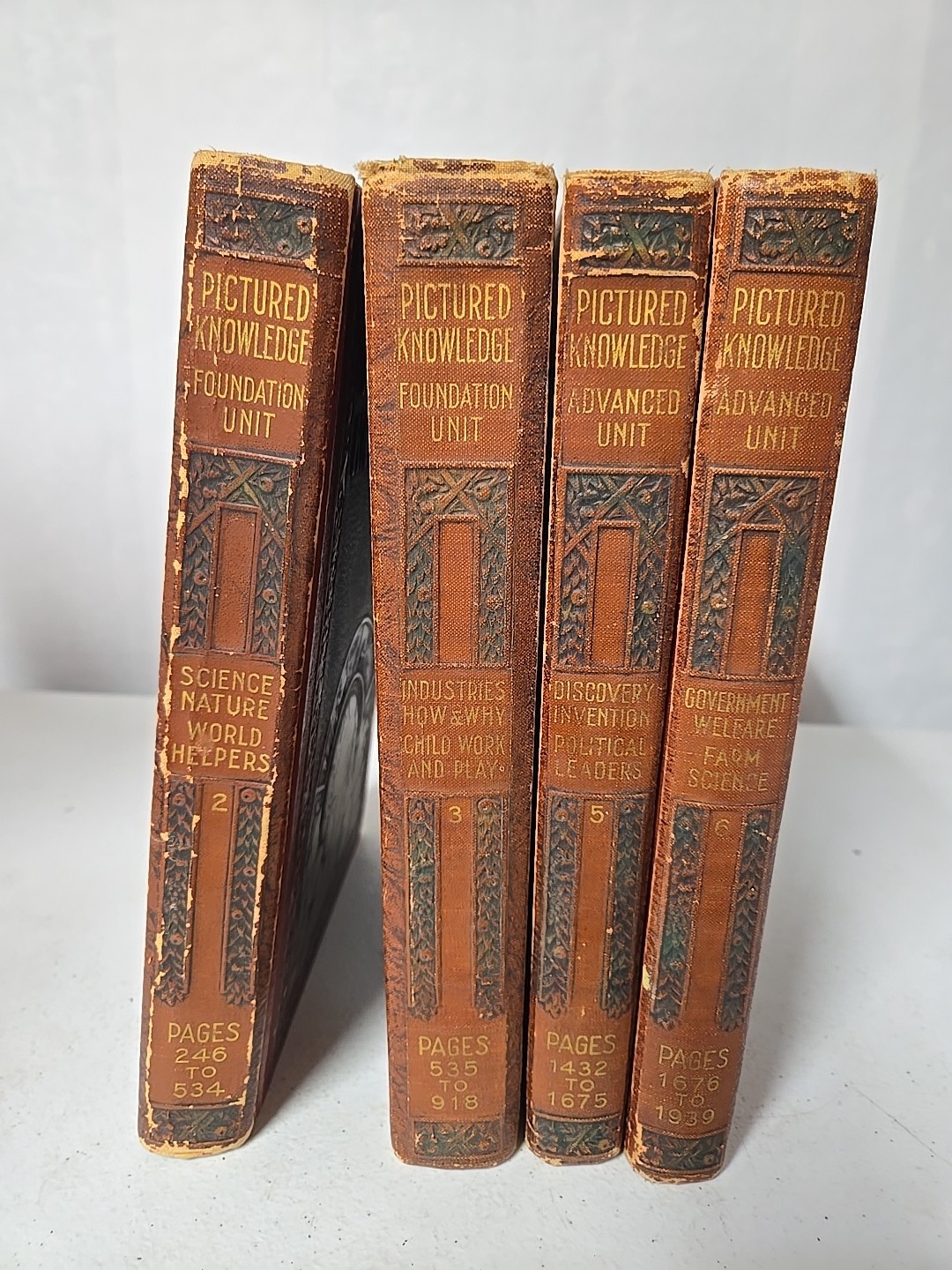 1937 Pictured Knowledge Books Marshall Hughes Co. Art Deco Illustrated Ency. 4