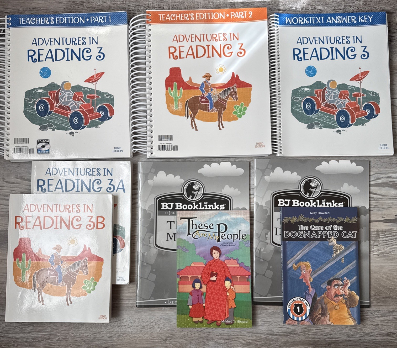 BJU Adventures In Reading 3, 3rd Ed, TE, keys, Readers, Booklinks Very Good!