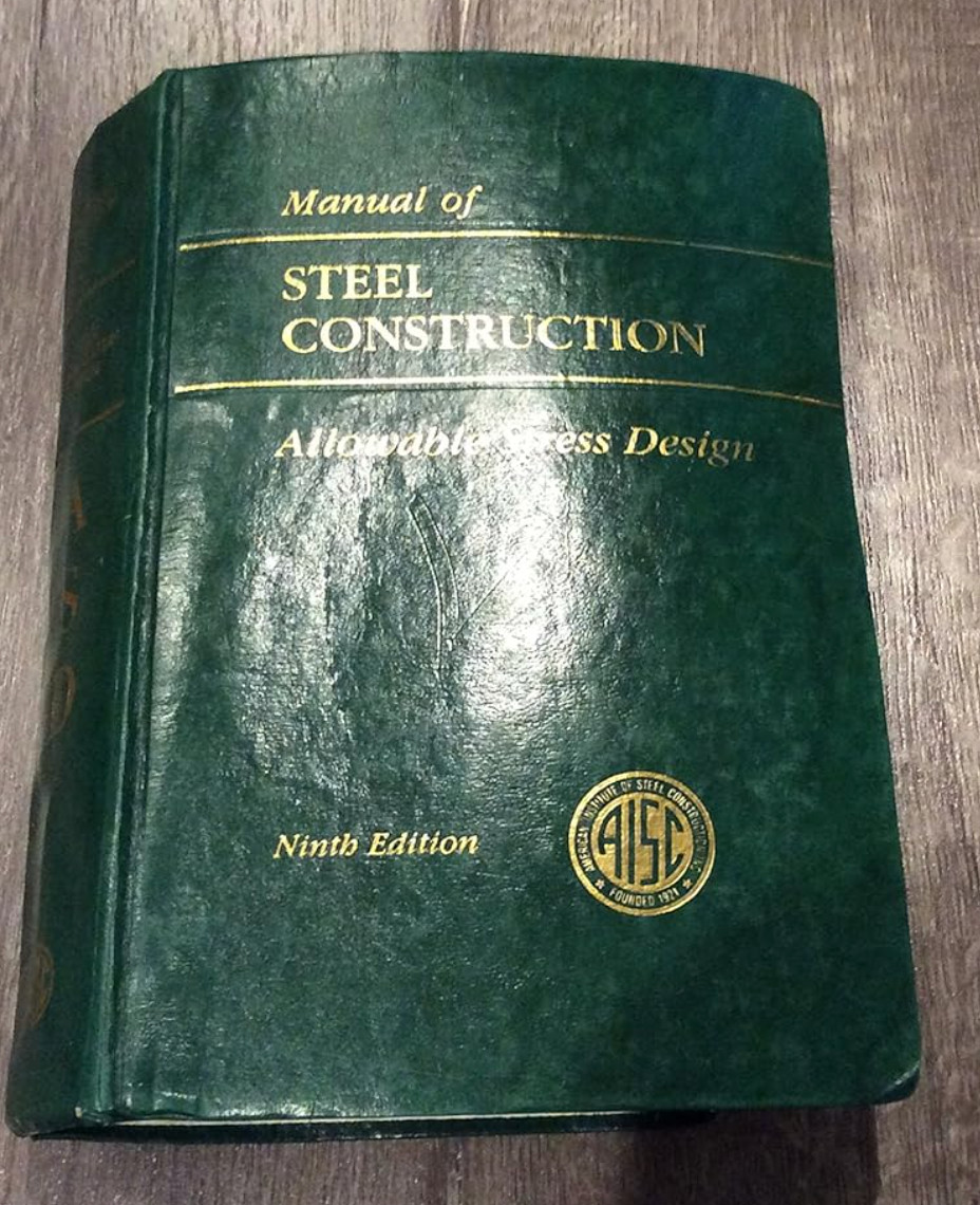 Manual of Steel Construction Allowable Stress Design 9th Edition 1991 New